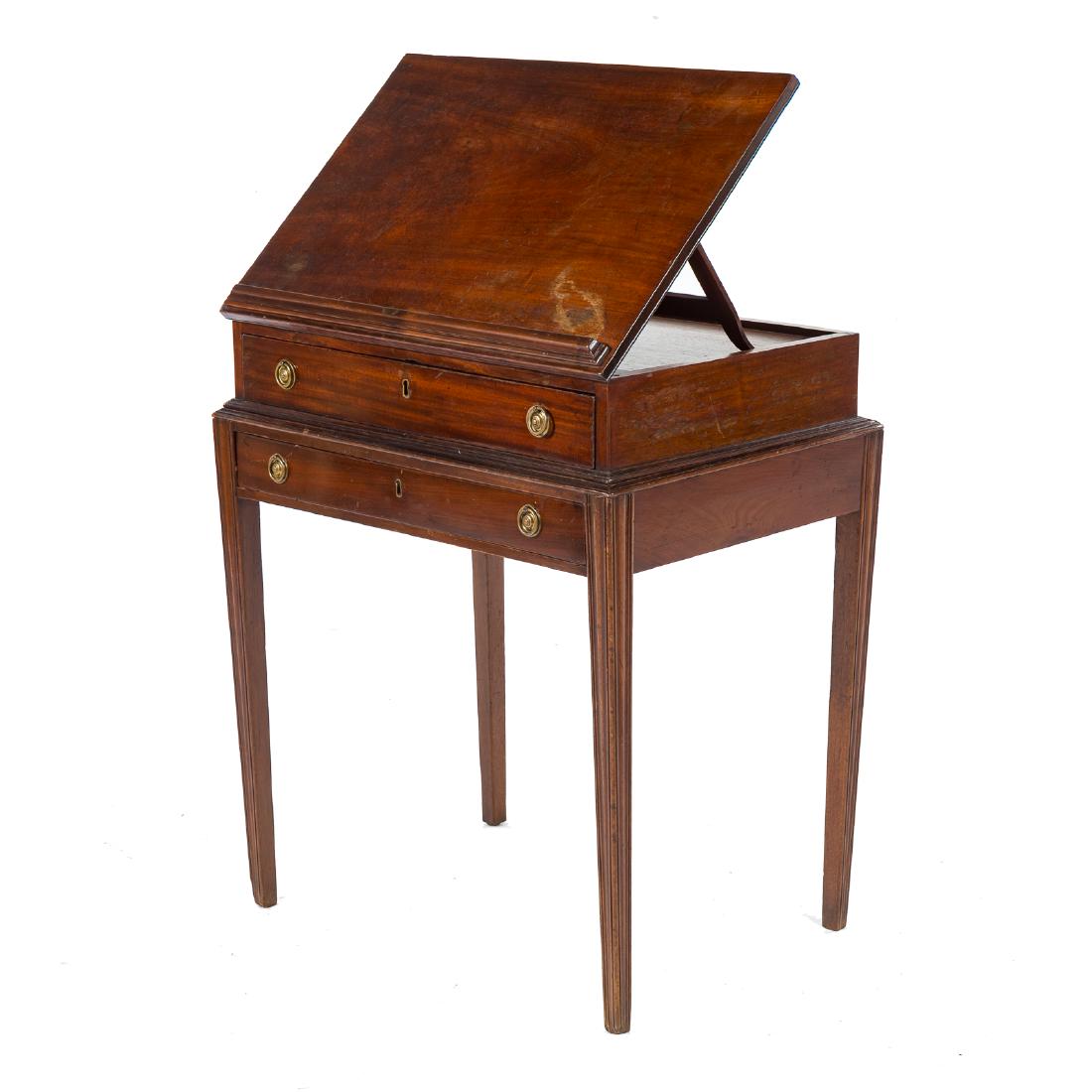 George III style mahogany architect's desk (1 of 4)