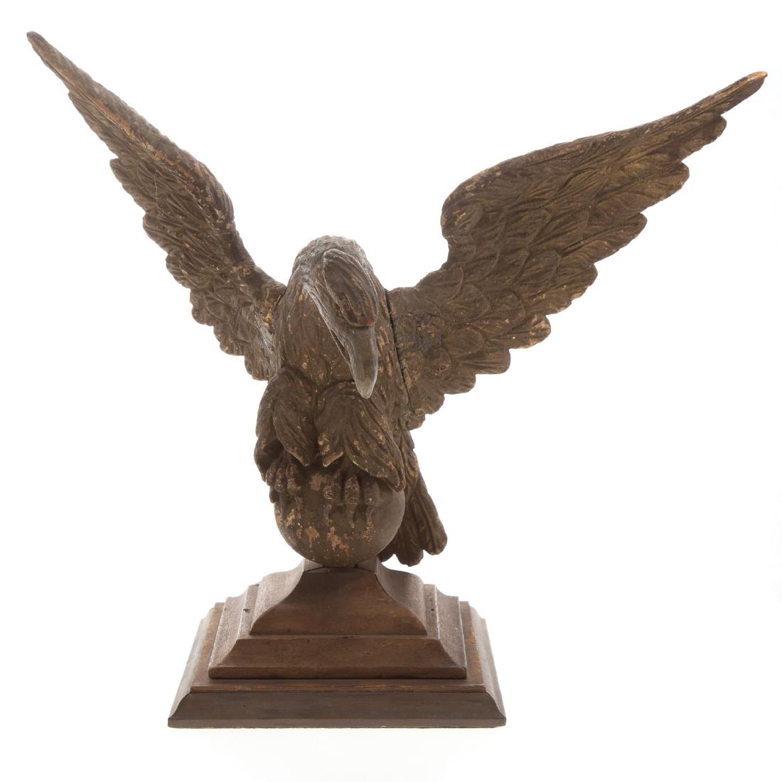 American carved and polychromed wood eagle (1 of 6)