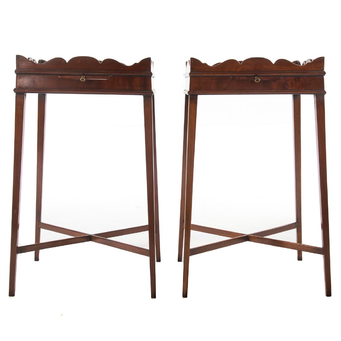 Pair Federal style mahogany side tables (1 of 3)