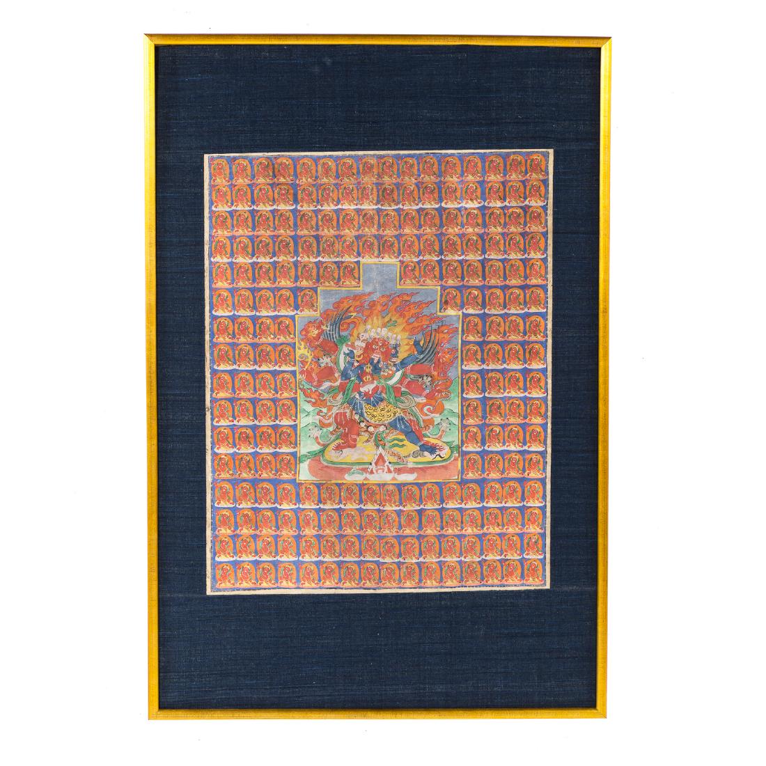 Tibetan thangka of Hayagriva (1 of 4)