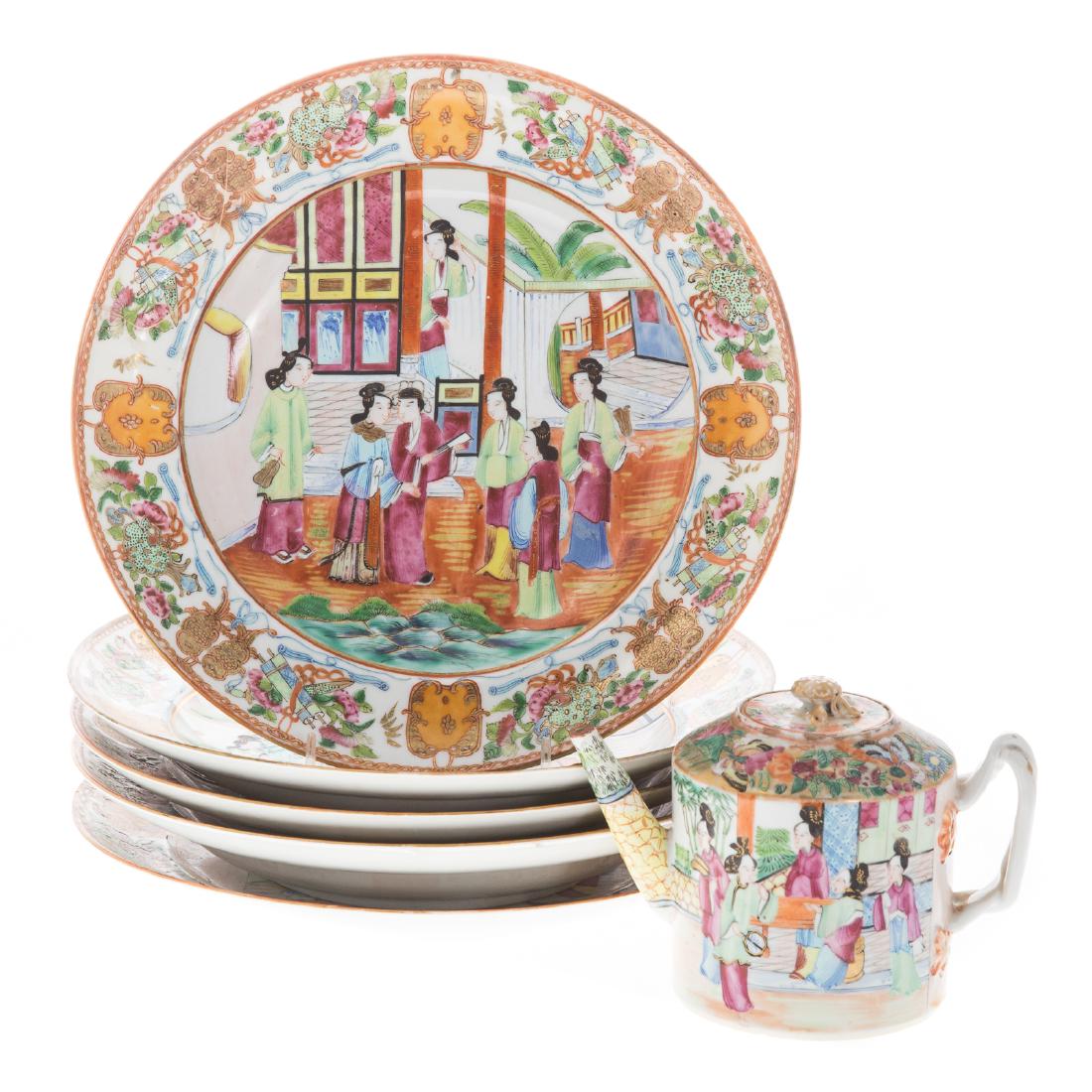 Five Chinese Export Rose Mandarin articles (1 of 9)