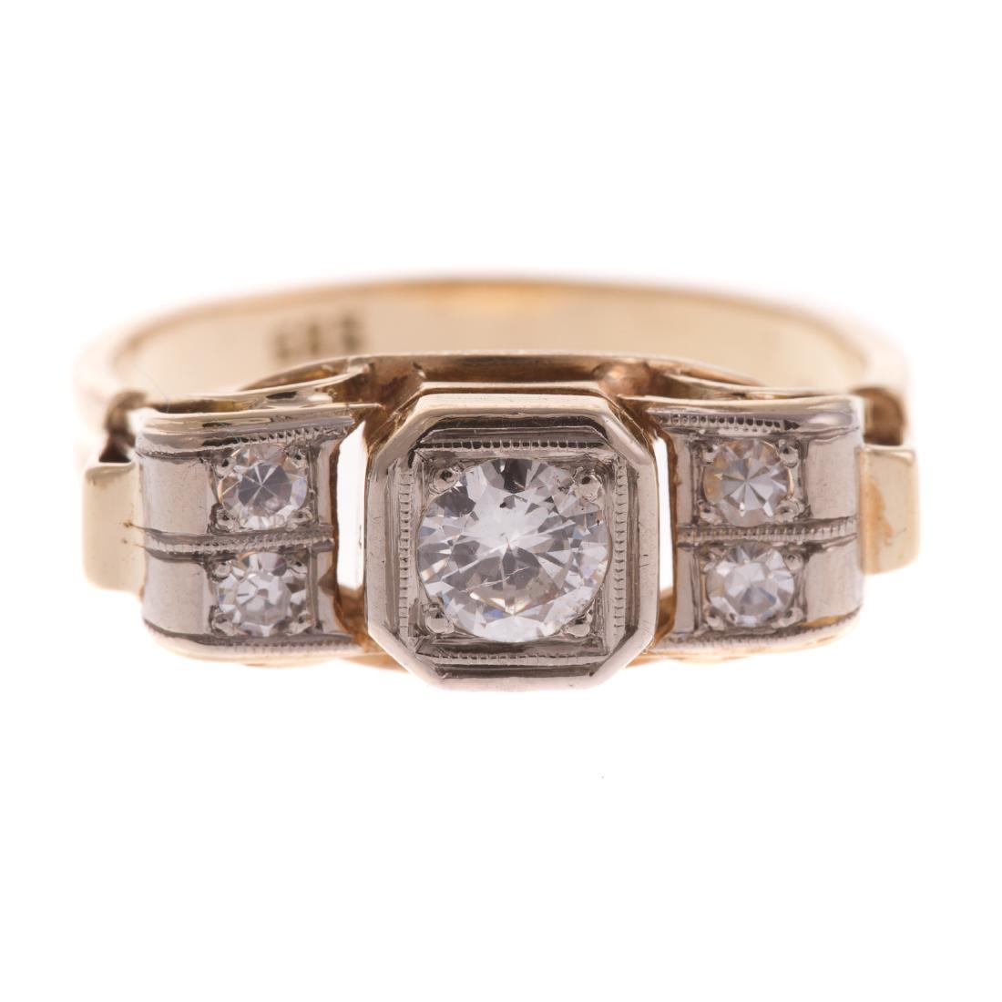 A Lady's 14K Vintage Diamond Ring (1 of 4)