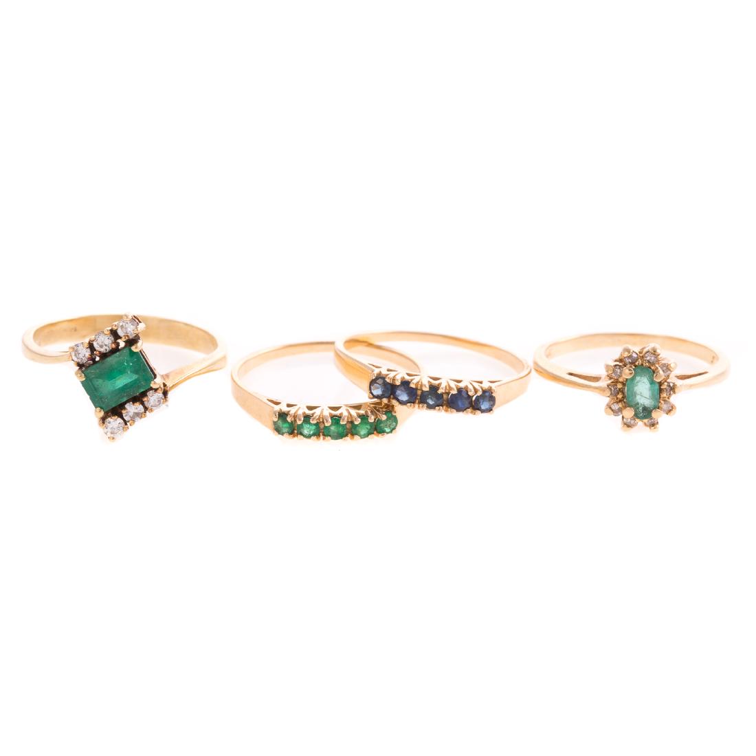A Collection of Sapphire & Emerald Rings in Gold (1 of 7)