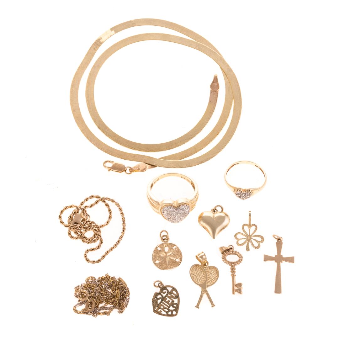 A Collection of Lady's Gold Jewelry (1 of 6)