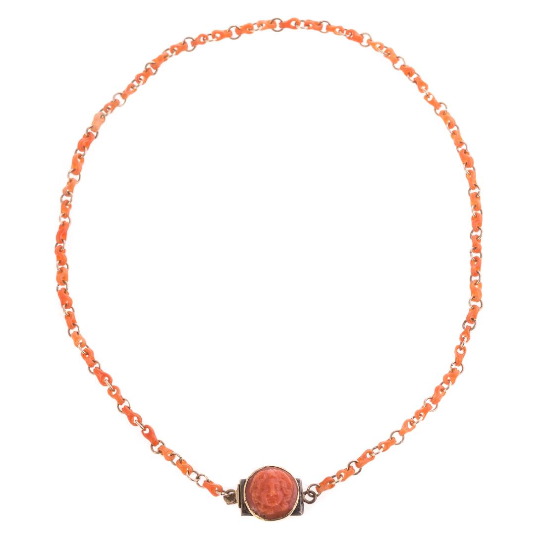 A Vintage Children's Coral Necklace in 10K Gold (1 of 4)