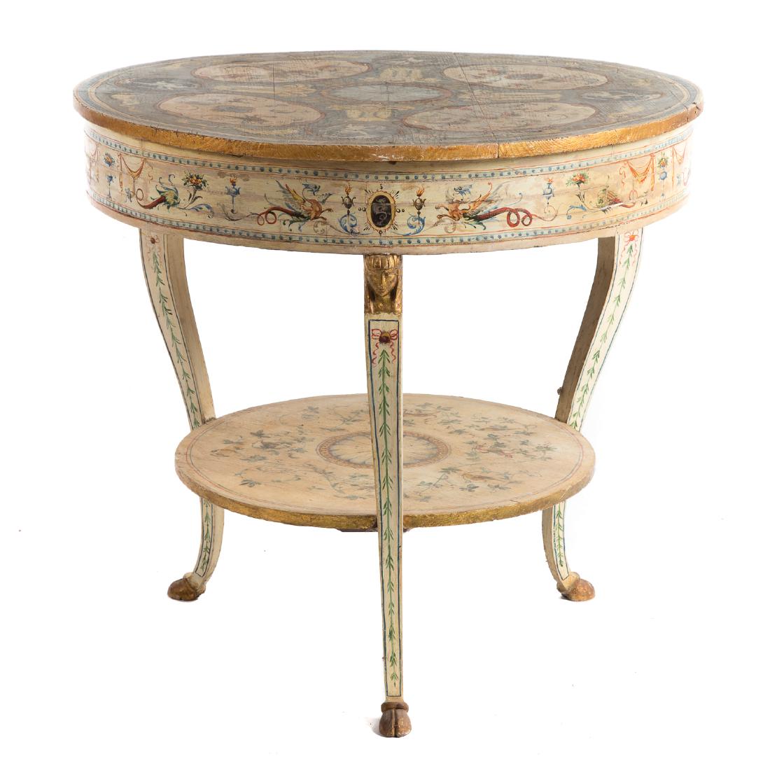 Italian painted and parcel gilt center table (1 of 7)