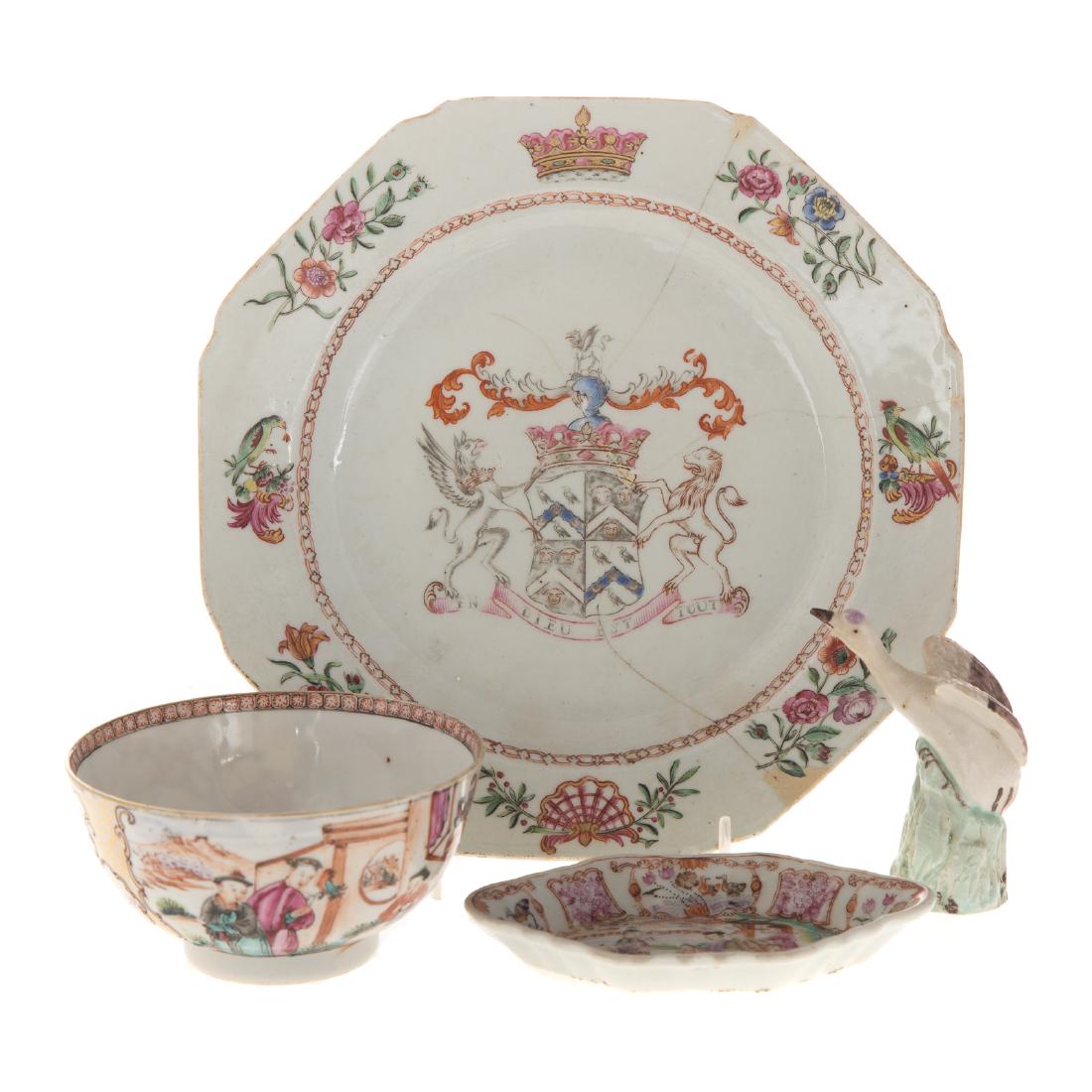 Four pieces Chinese Export porcelain (1 of 7)