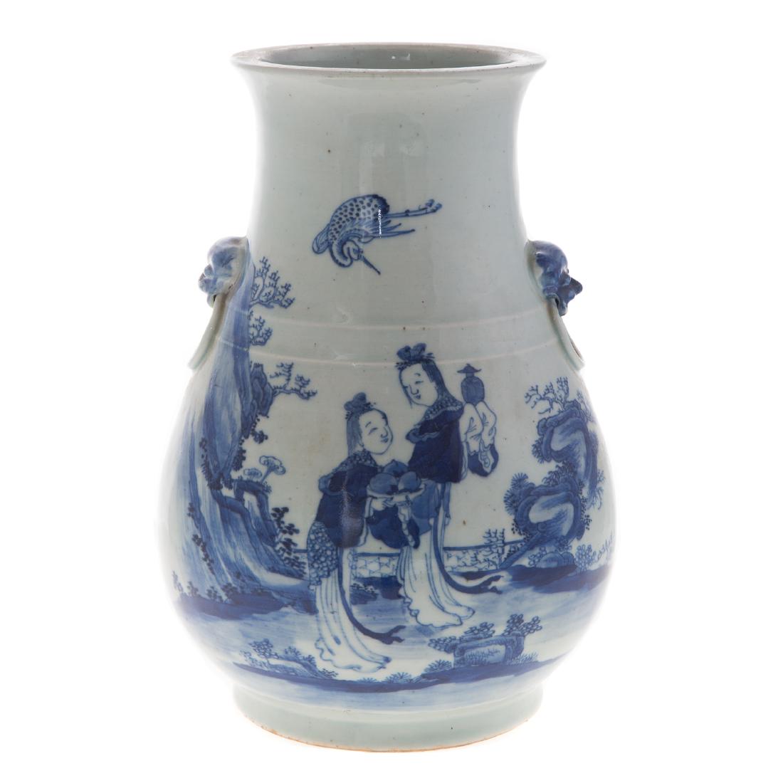 Chinese blue and white porcelain vase (1 of 5)