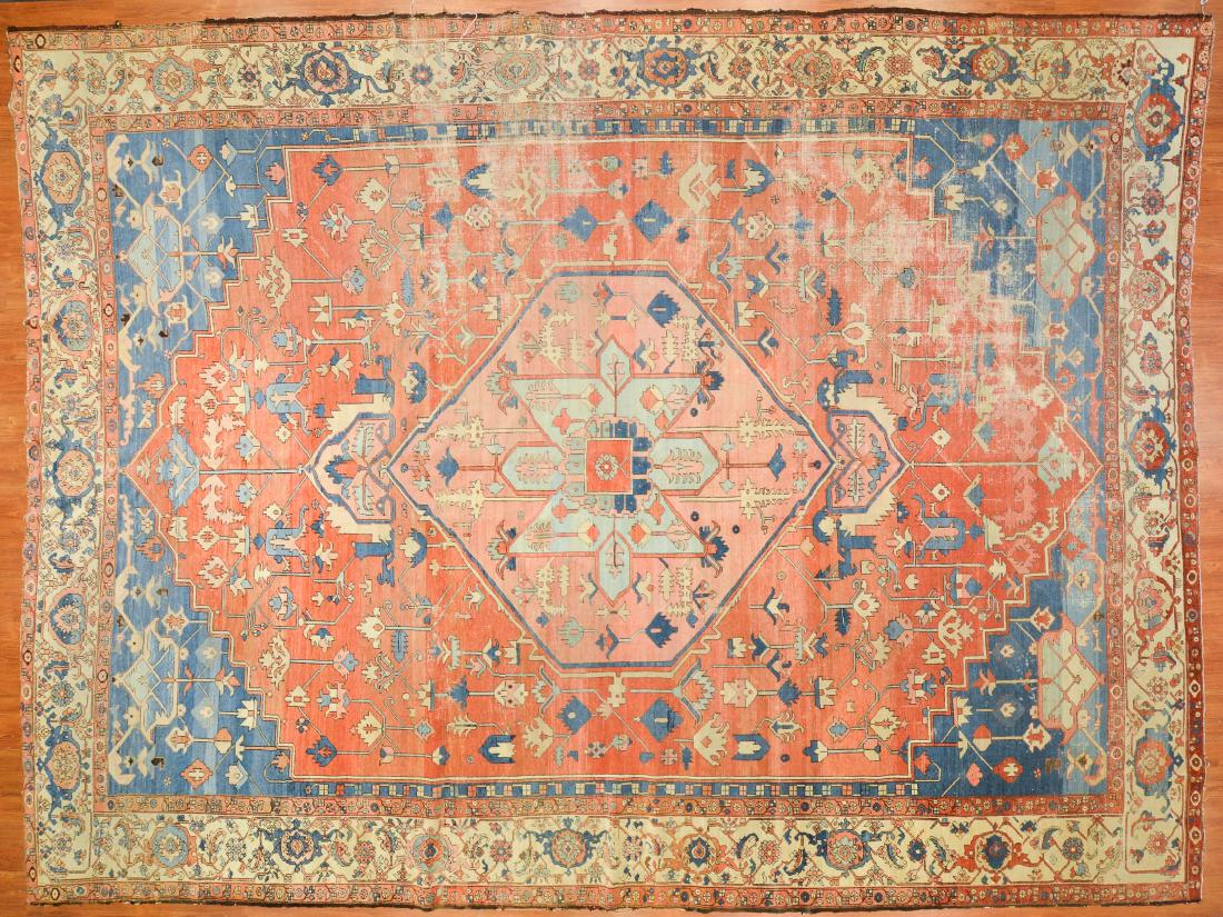Antique Serapi carpet, approx. 11.6 x 15.2 (1 of 6)