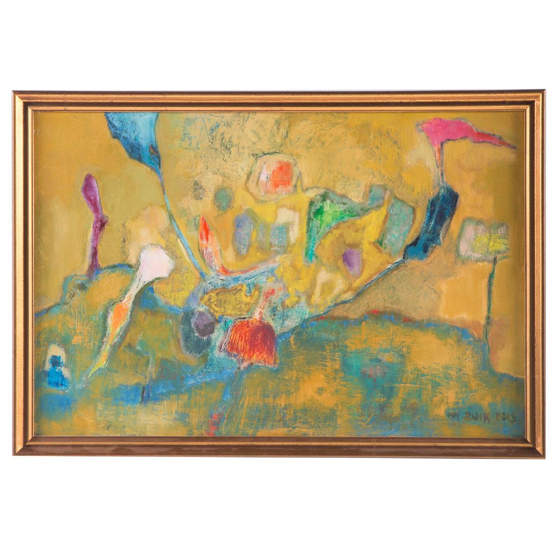 Martha Zuik. "Pescando," oil on canvas (1 of 4)