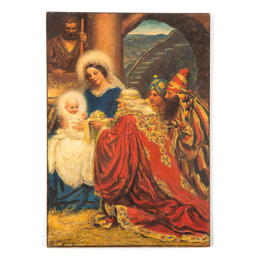 Norman Mills Price. Adoration of the Magi, oil (1 of 5)