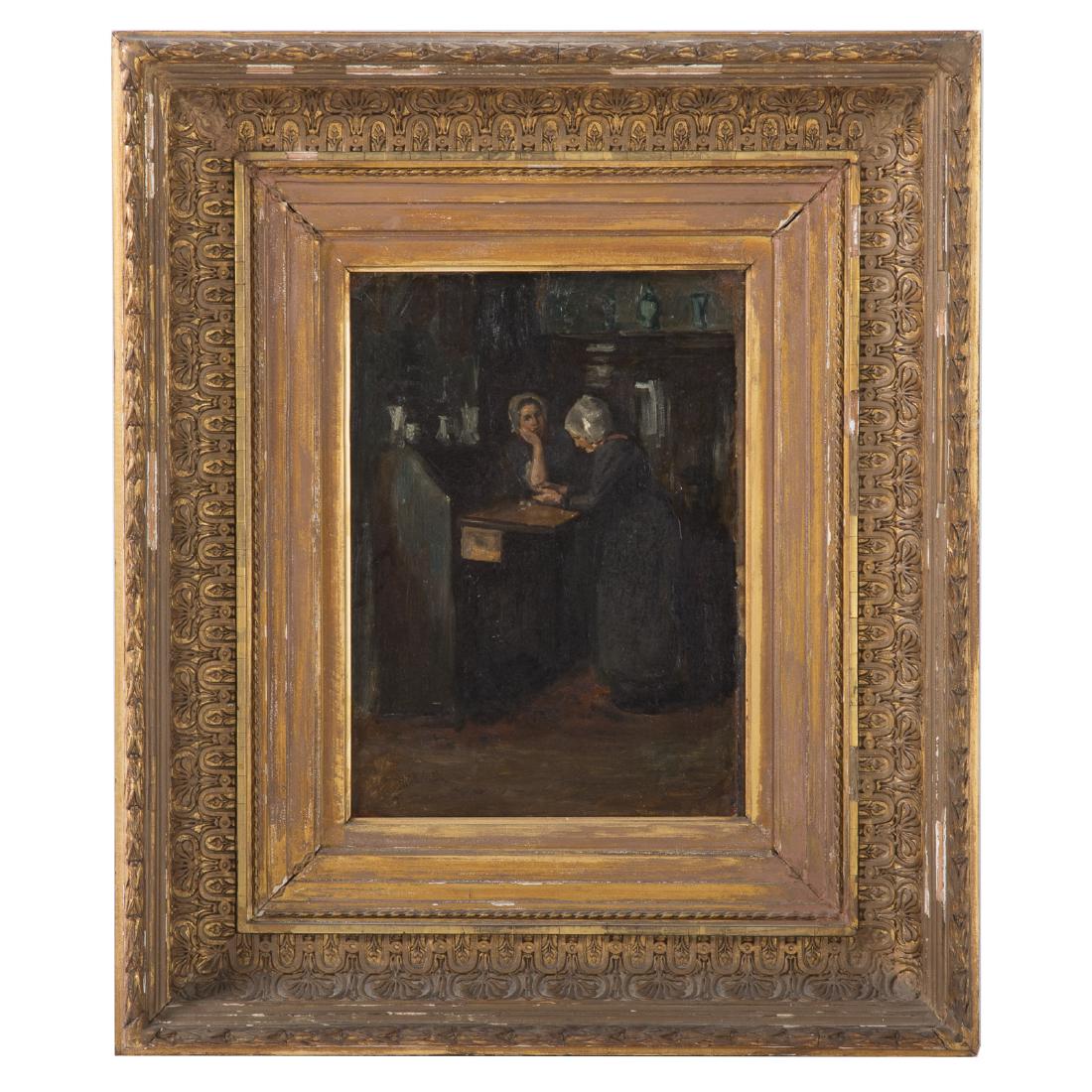 Hendrik A.C. Dekker. Women in an Interior, oil (1 of 4)