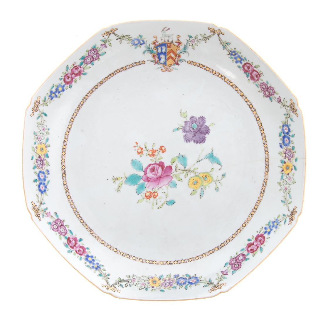 Chinese Export Armorial soup plate (1 of 5)