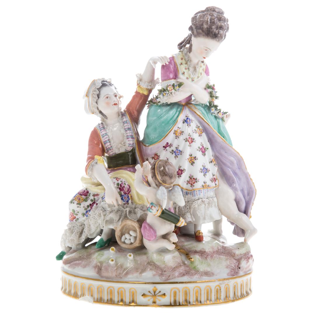 Bourdois & Bloch porcelain allegorical group (1 of 5)