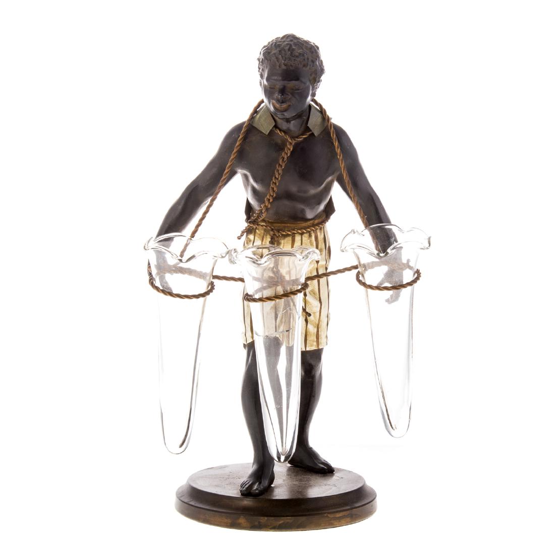 Venetian style polychrome metal Black-a-Moor (1 of 3)