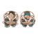 A Pair of Ladies 14K Turquoise Earrings - 2
