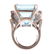 A Statement Aquamarine & Diamond Ring in Gold - 4