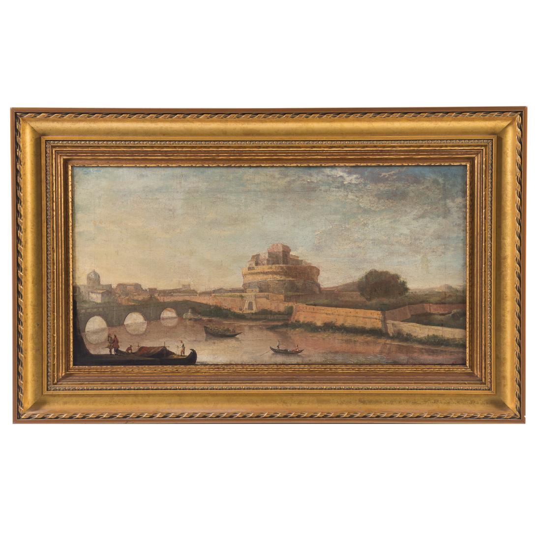 Italian School, 18th c. View of the Tiber, Rome (1 of 4)