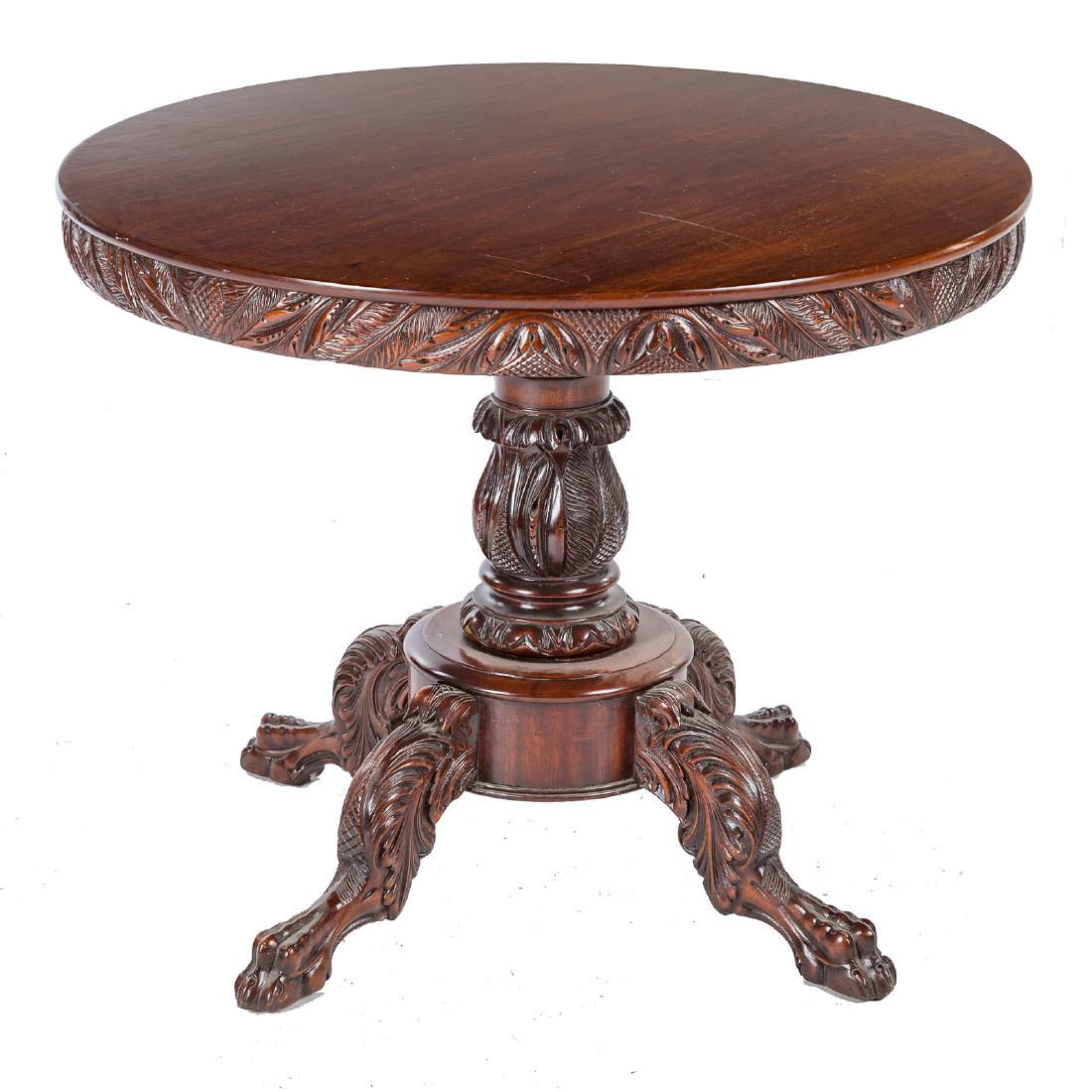 Classical Revival mahogany center table (1 of 5)