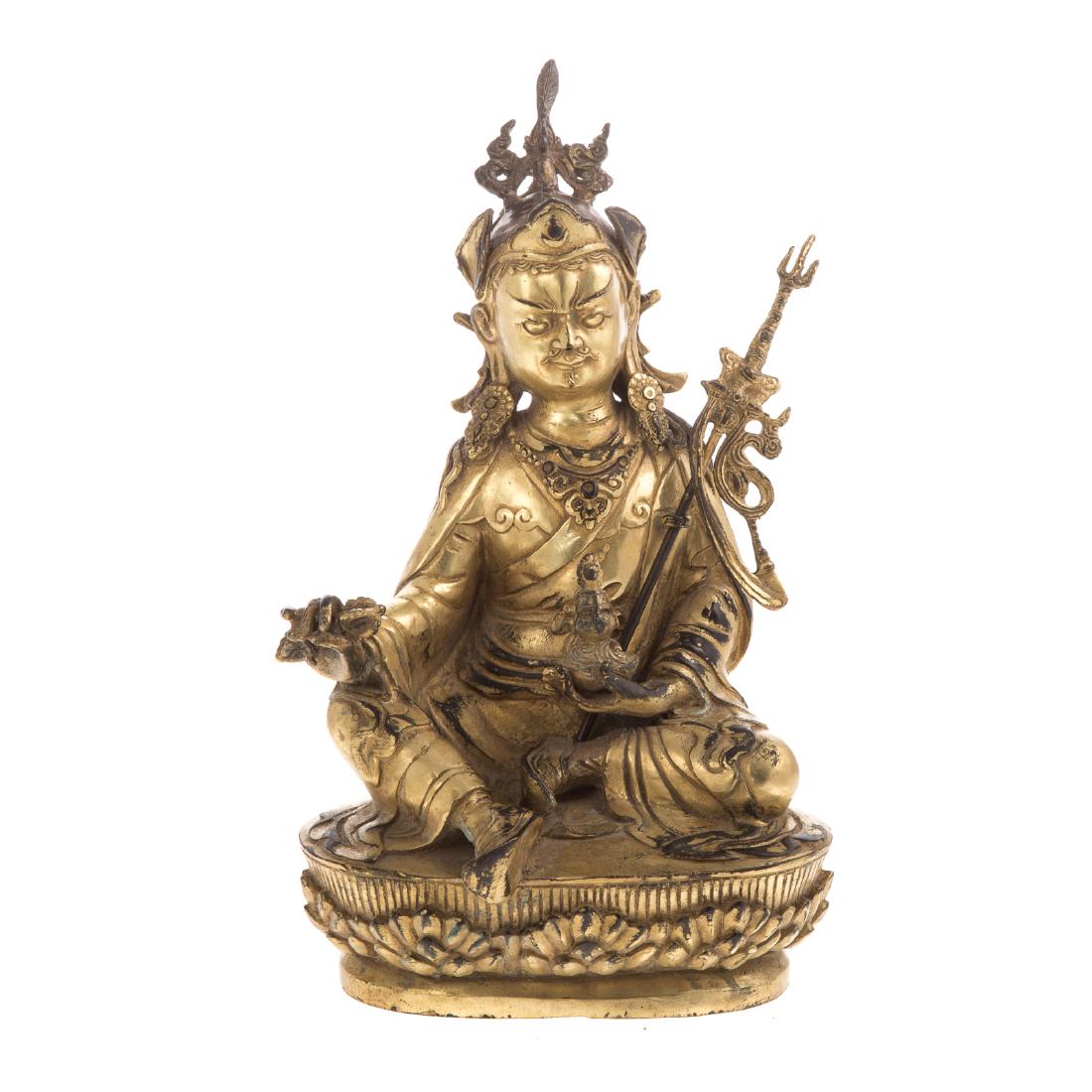 Japanese gilt-bronze figure (1 of 7)