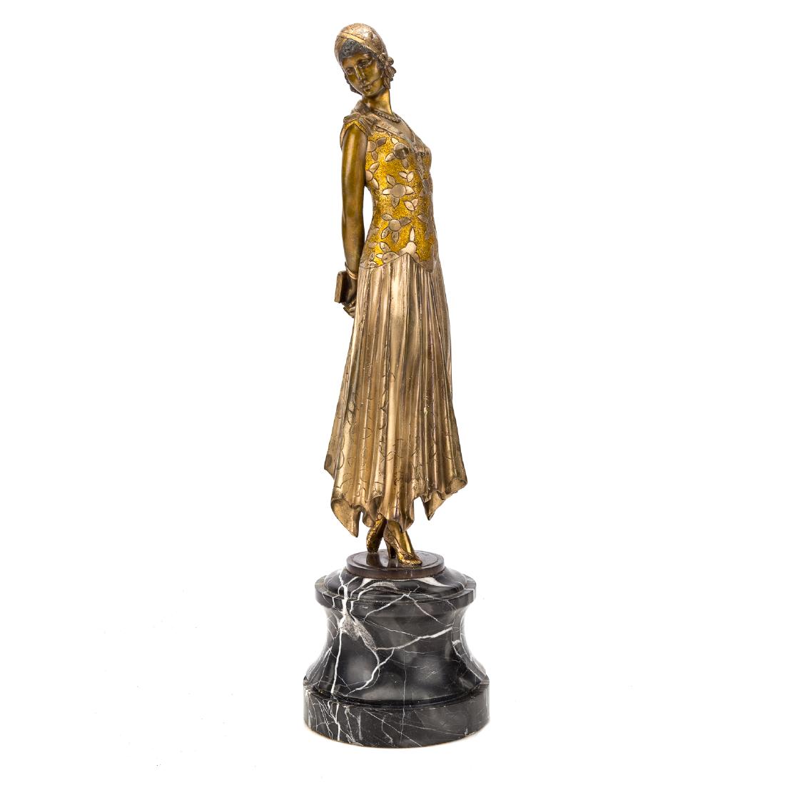After Demetre Chiparus. Book Woman bronze (1 of 5)