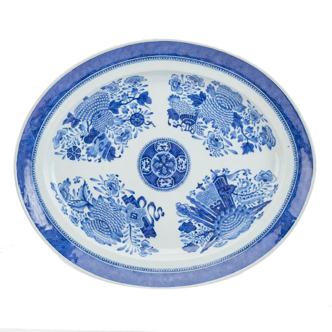 Chinese Export Blue Fitzhugh oval platter (1 of 4)