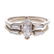 A 14K White Gold Marquise Diamond Wedding Set