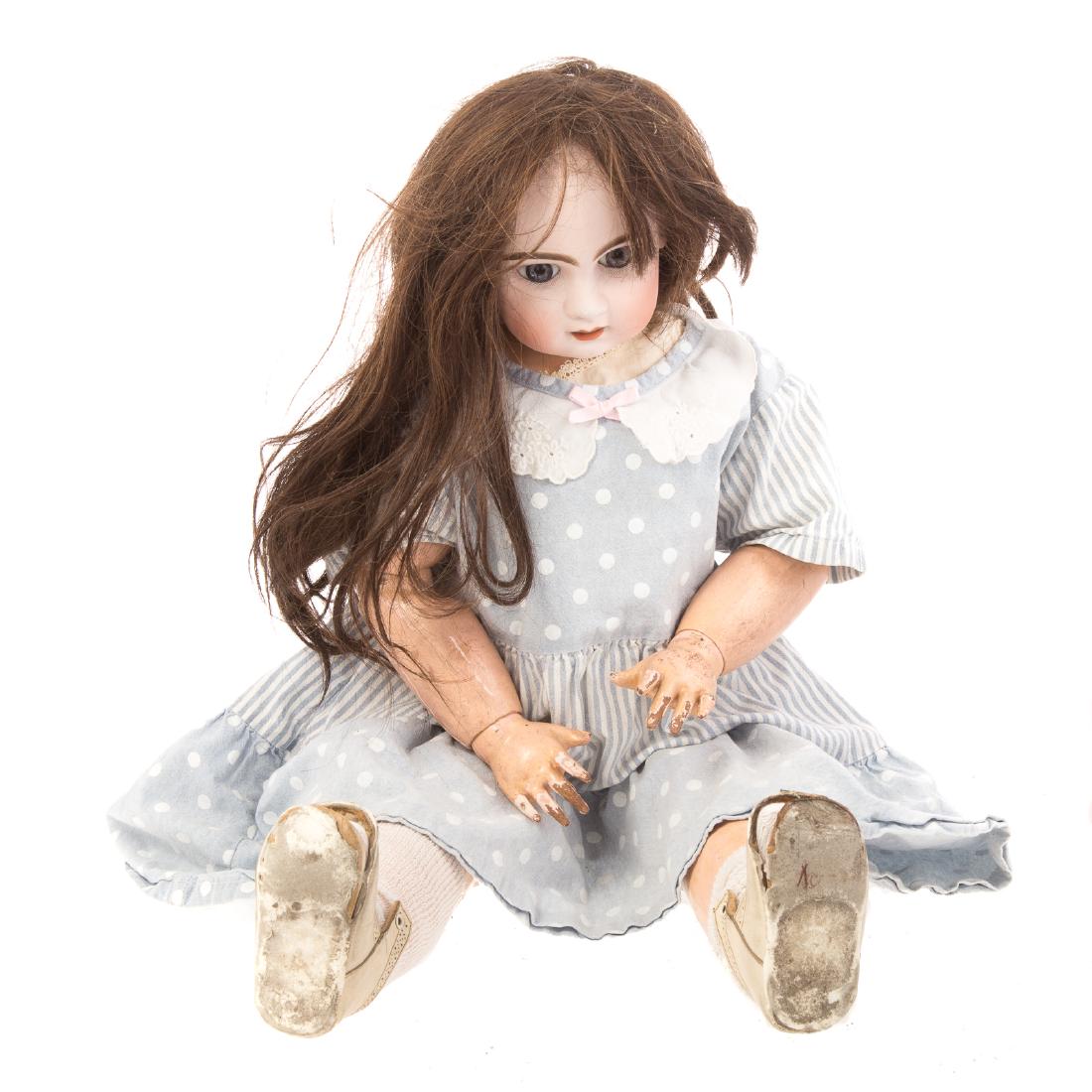 French bisque head open mouth composition doll (1 of 6)