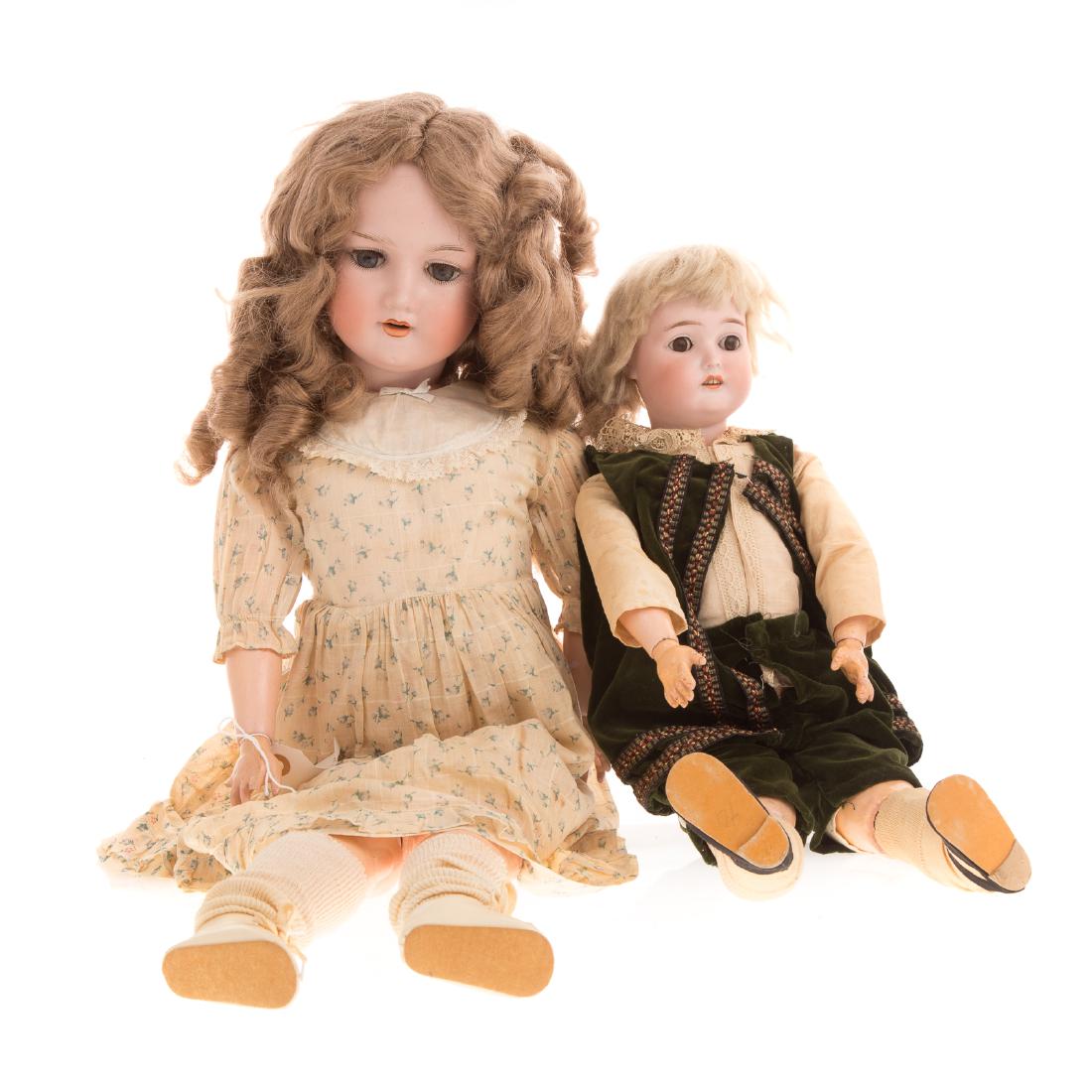 Two German bisque and composition dolls (1 of 7)