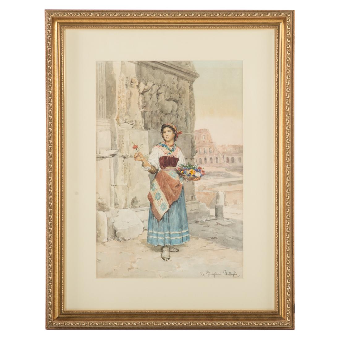Clelia Bompiani Battaglia. Roman Flower Seller (1 of 4)