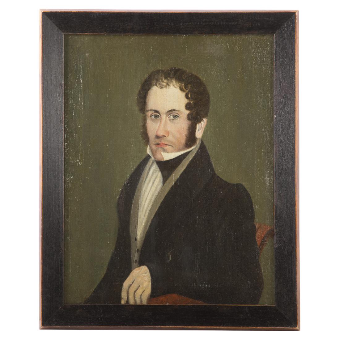 American School, 19th c. Portrait of a Gentleman (1 of 3)