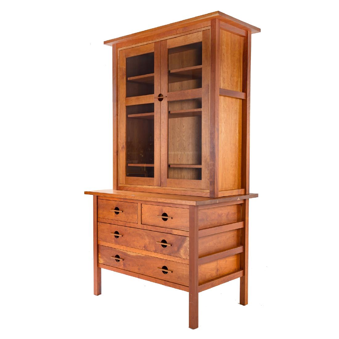 Michael T. Maxwell custom cherrywood china chest (1 of 6)