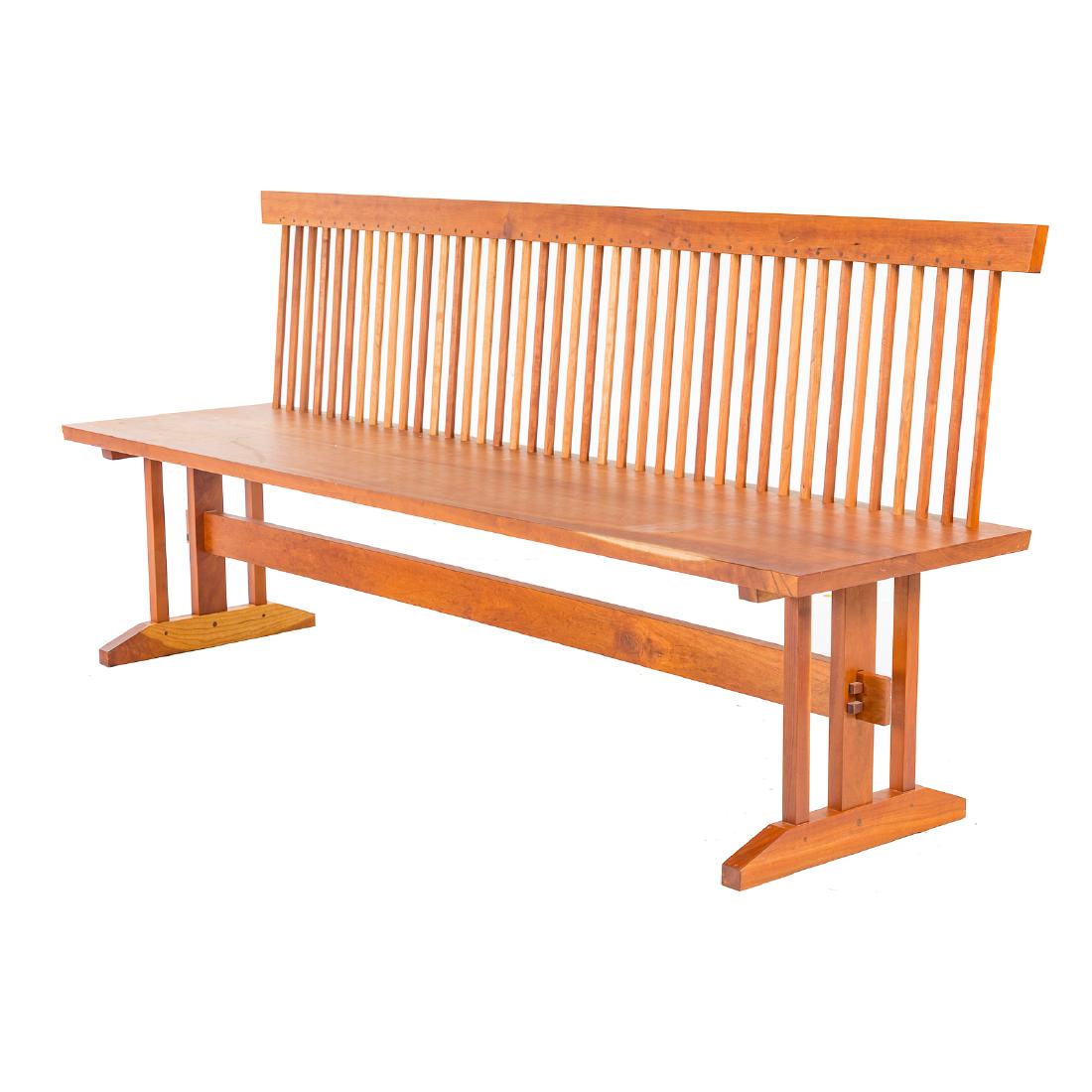 Michael T. Maxwell custom cherrywood trestle bench (1 of 4)