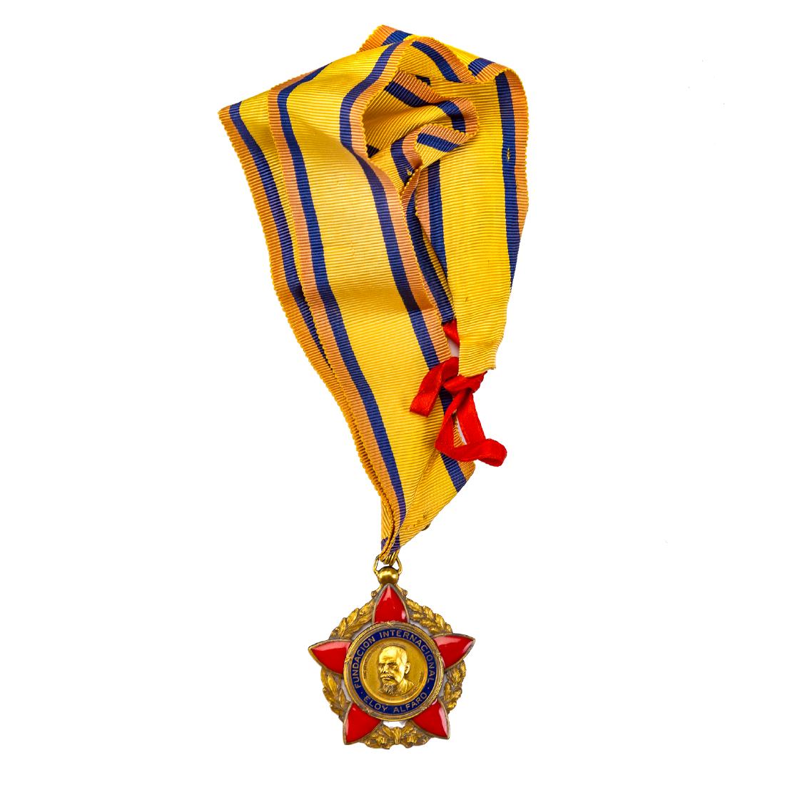 Panama: Order International Foundation Eloy Alfaro: enameled sterling silver star and ribbon, 2 in. sq.; Collection of US Ambassador to the Soviet Union, Joseph E. Davies and his wife, Marjorie Merriweather Post. Then by descent, estate of US Senator J