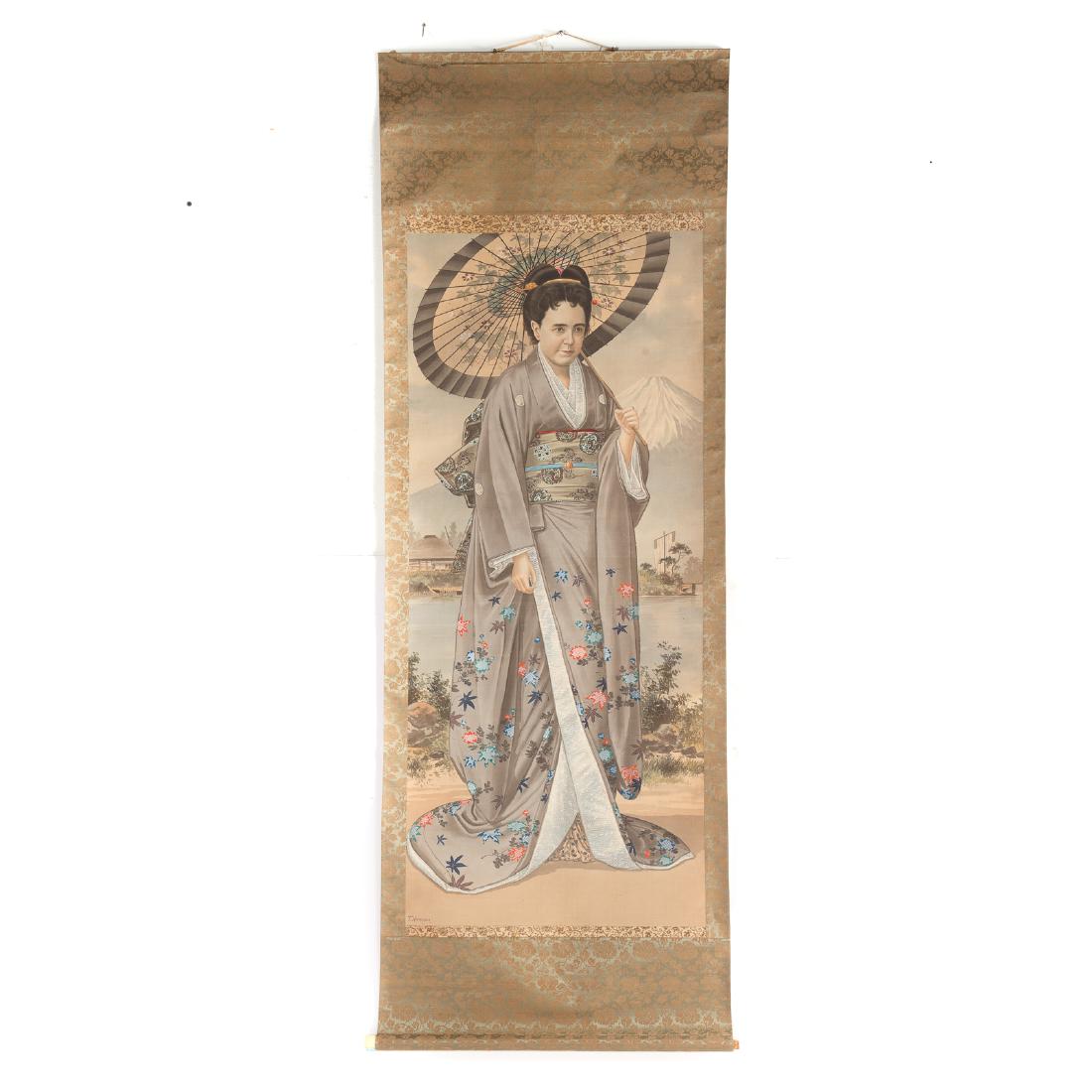 T. Nakayama. Mrs. Ada Symms portrait scroll (1 of 5)