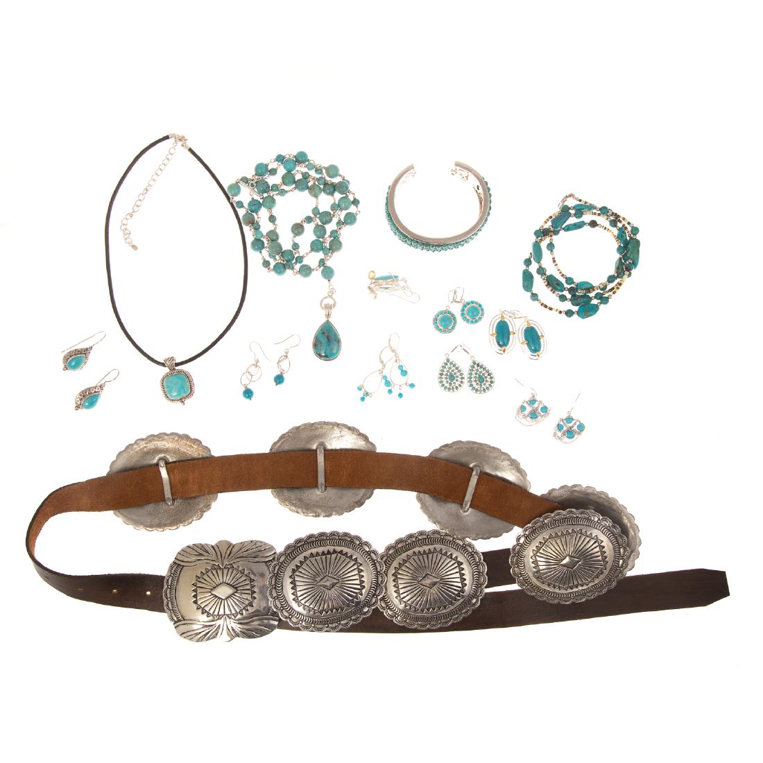 Ladies Turquoise Jewelry & Native American Belt (1 of 6)