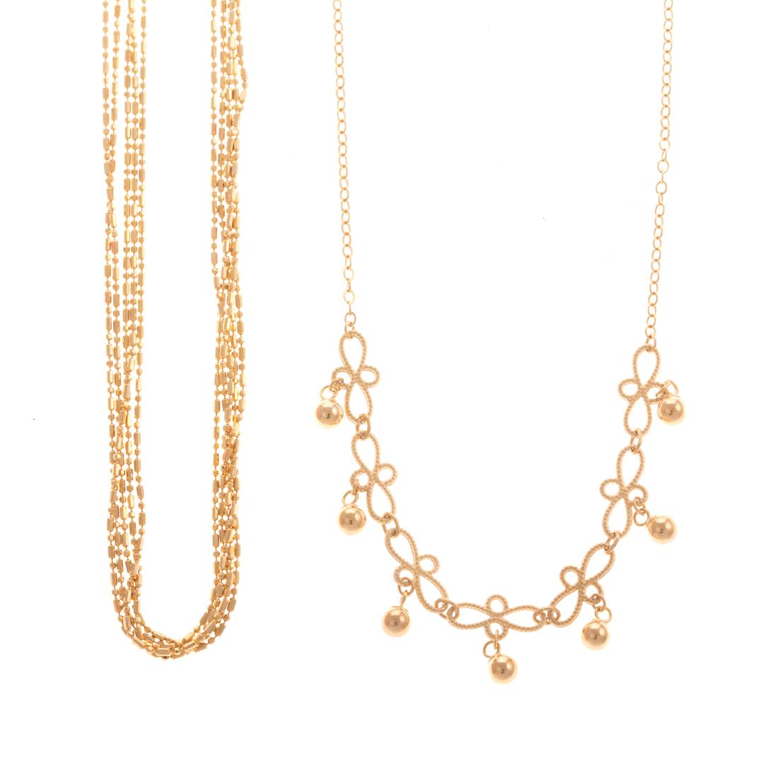 Two Ladies Necklace in 18K and 14K (1 of 3)