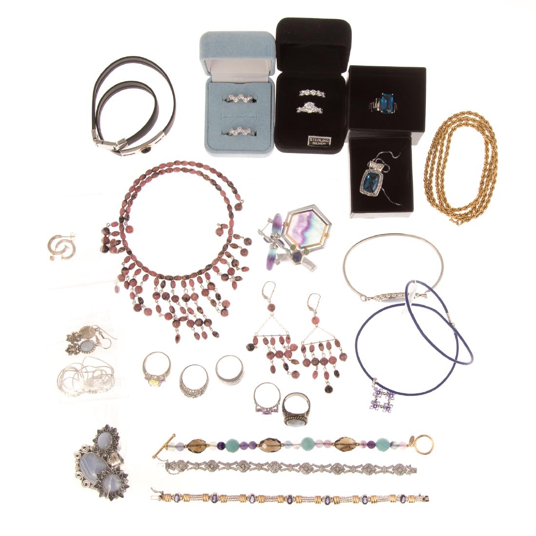 A Group of Ladies Sterling Silver Jewelry (1 of 5)