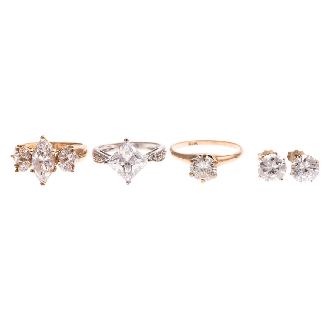 An Assortment of 14K CZ Jewelry (1 of 6)