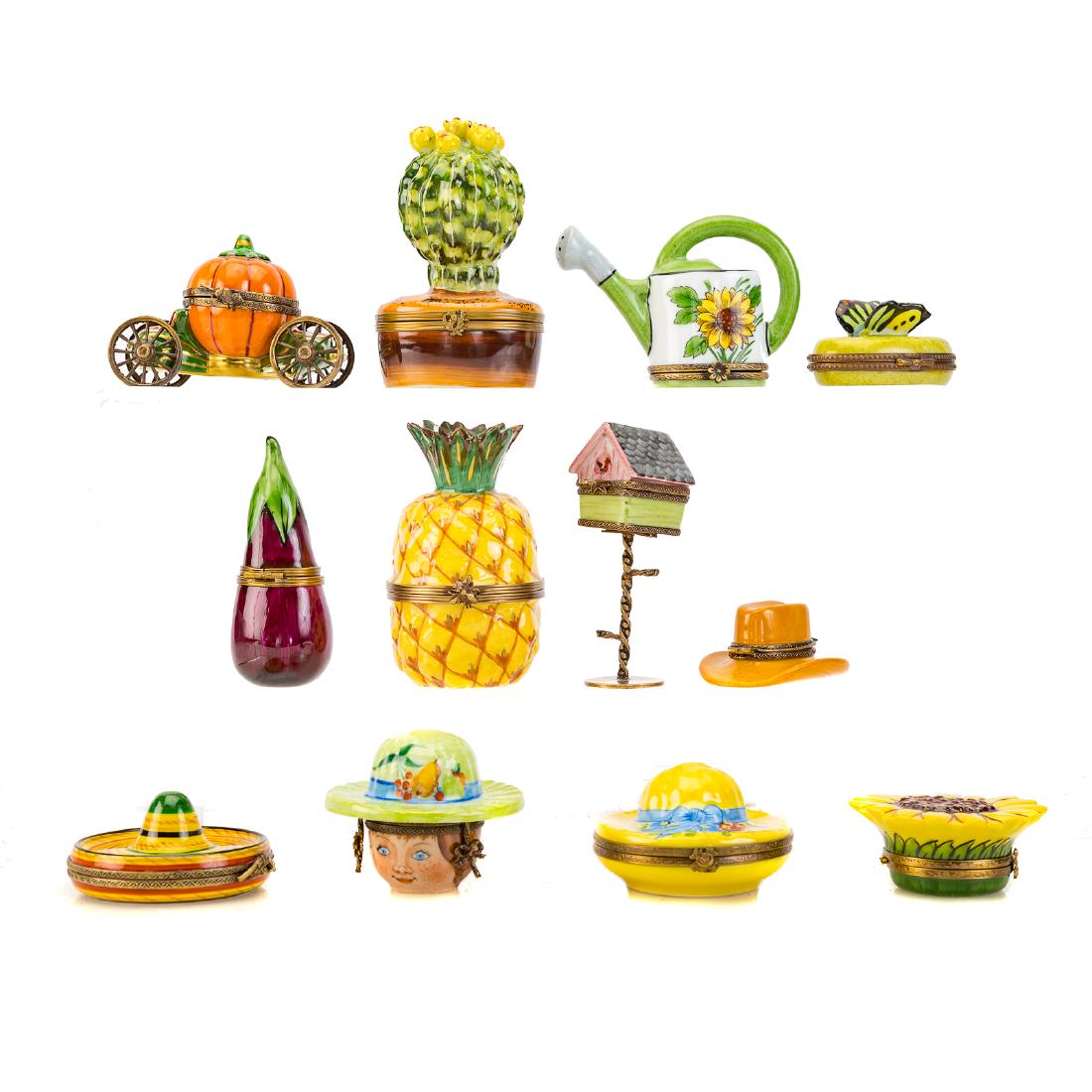 A Collection of 12 Limoges Porcelain Boxes (1 of 5)