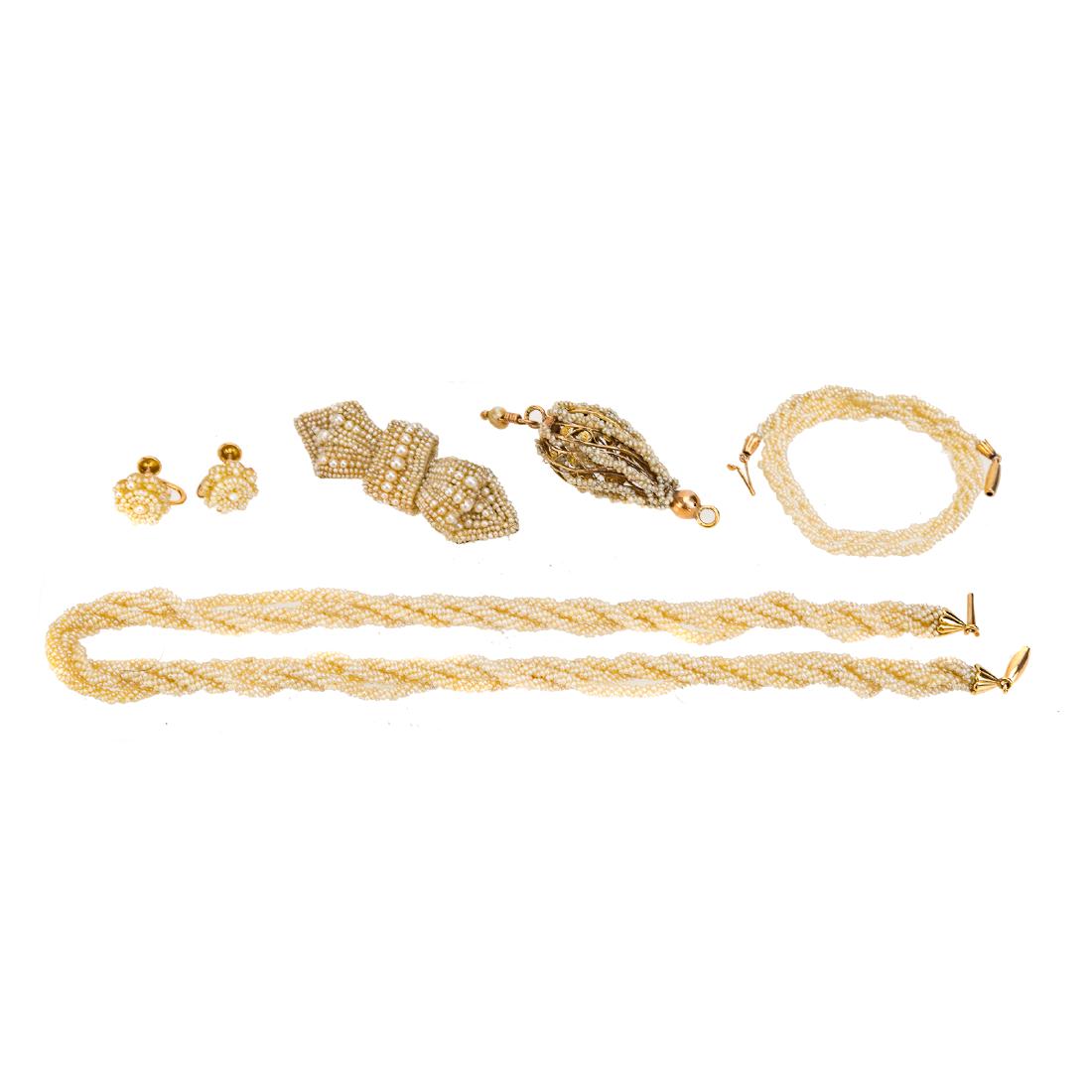 An Assortment of Vintage Seed Pearl Jewelry (1 of 5)