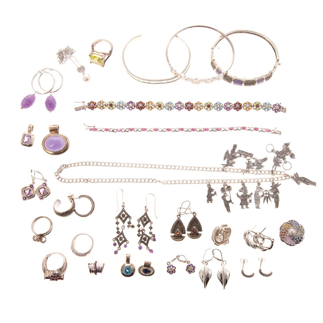 A Collection of Ladies Sterling Jewelry (1 of 8)