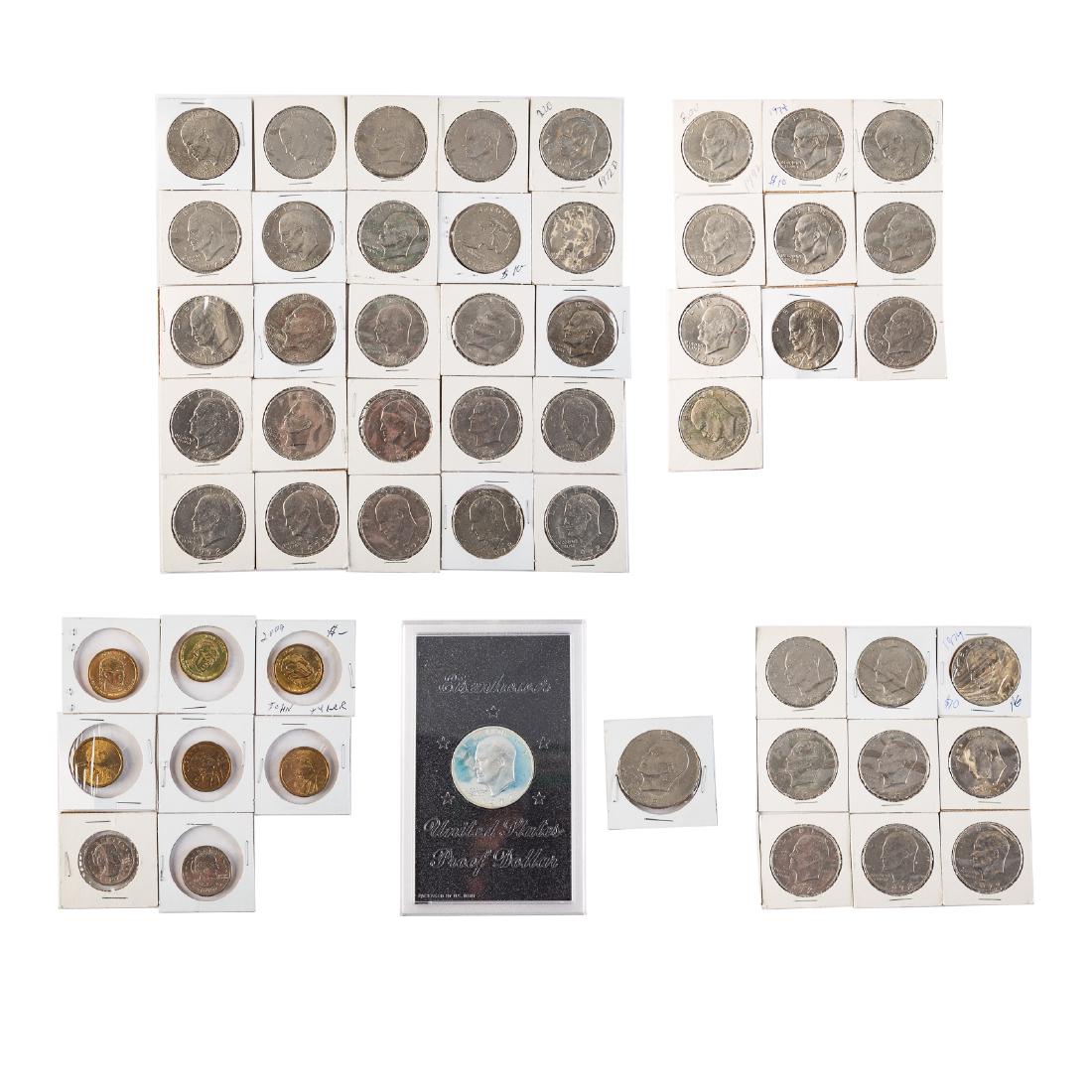 46 Ike Dollars including 1971-S Silver Proof (1 of 5)