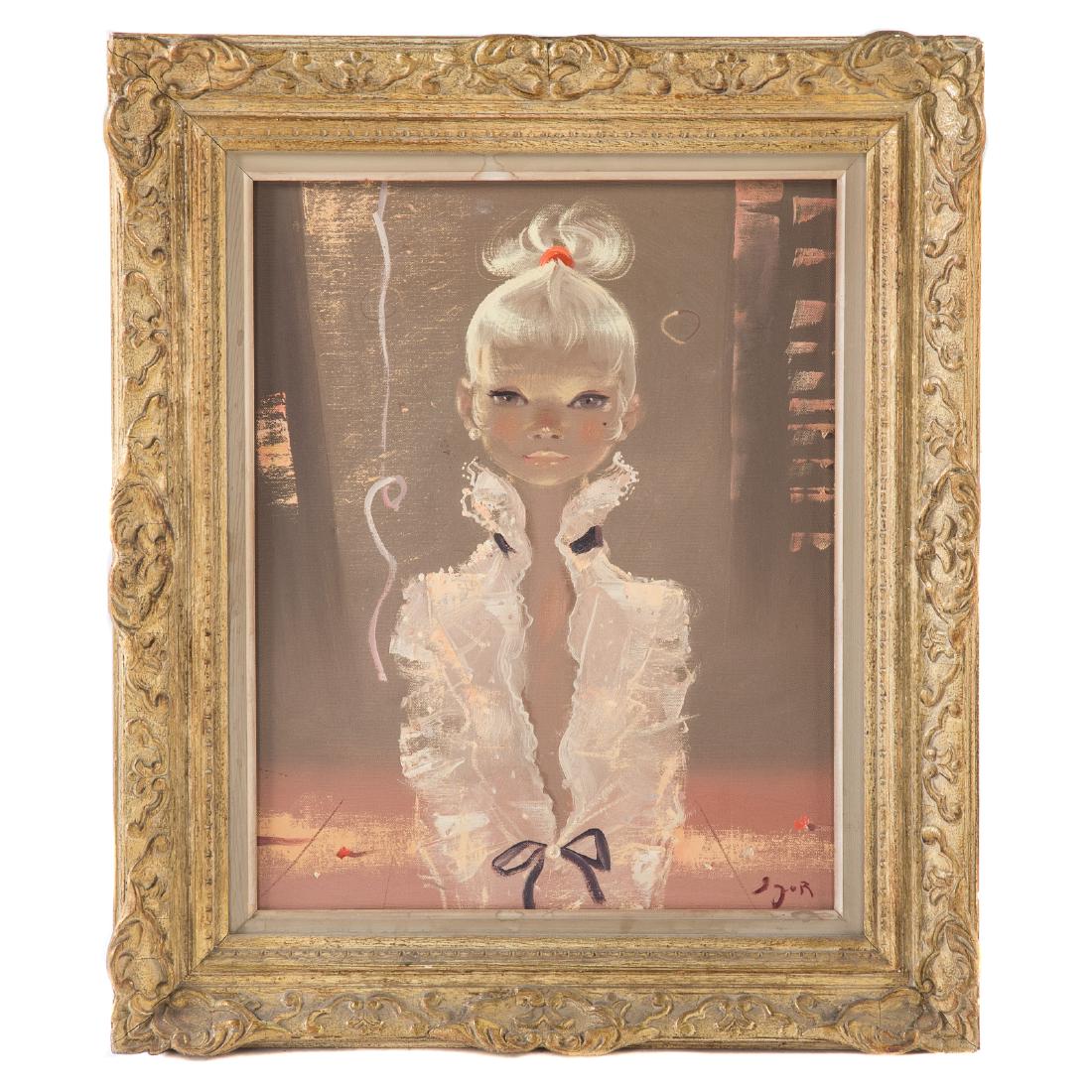 Igor Pantuhoff. Portrait of a Girl, oil on canvas: (Russian/American, 1911-1972). Signed "Igor" lr, 20 x 16 in., framed