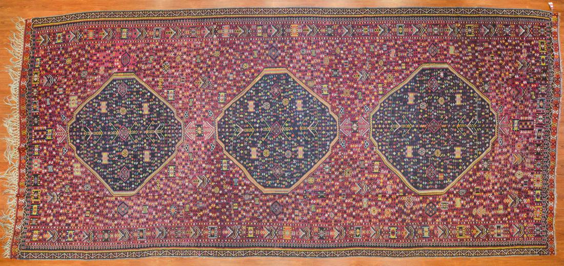 Antique Turkish Kelim carpet, approx. 8.5 x 18.3: Turkey, circa 1940