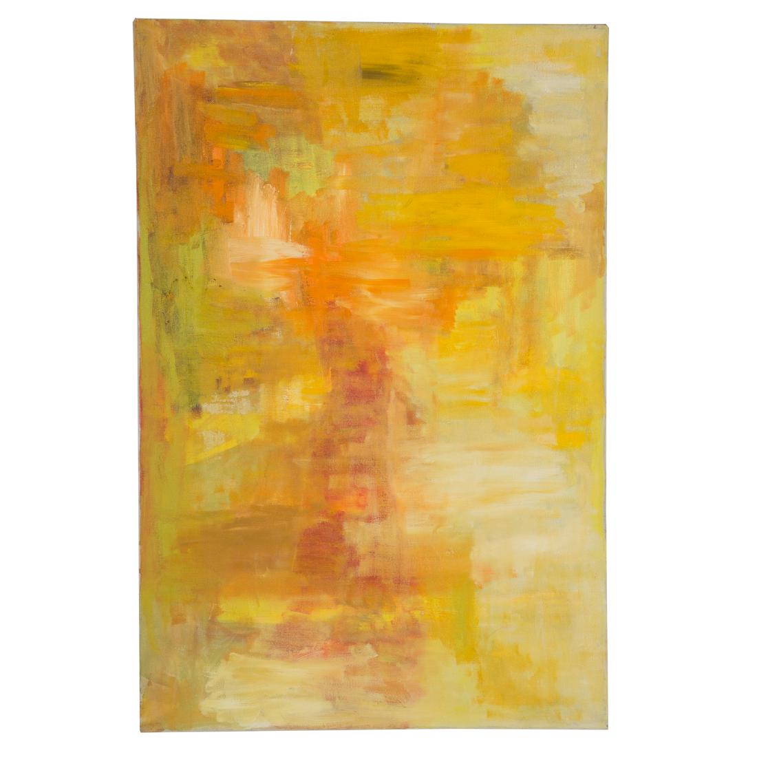 Untitled Yellow Abstract, oil on canvas (1 of 4)