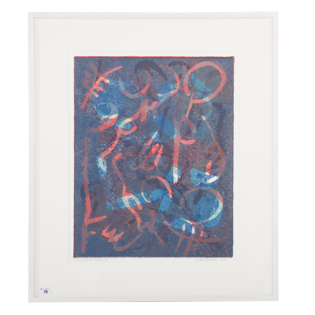 "Round Midnite," monoprint etching (1 of 5)