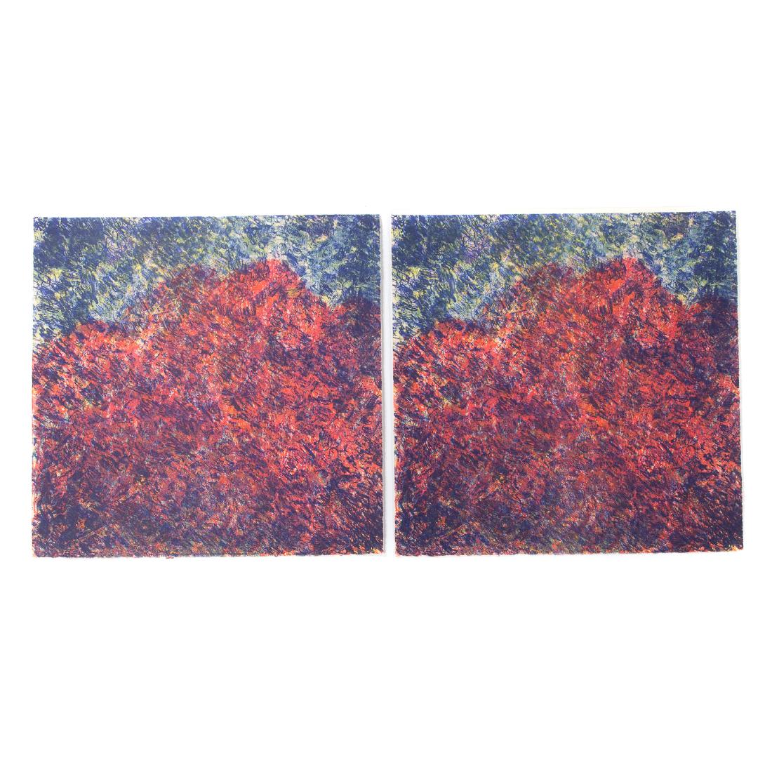 "Fire Mountain 1 & 2," serigraphs (1 of 5)