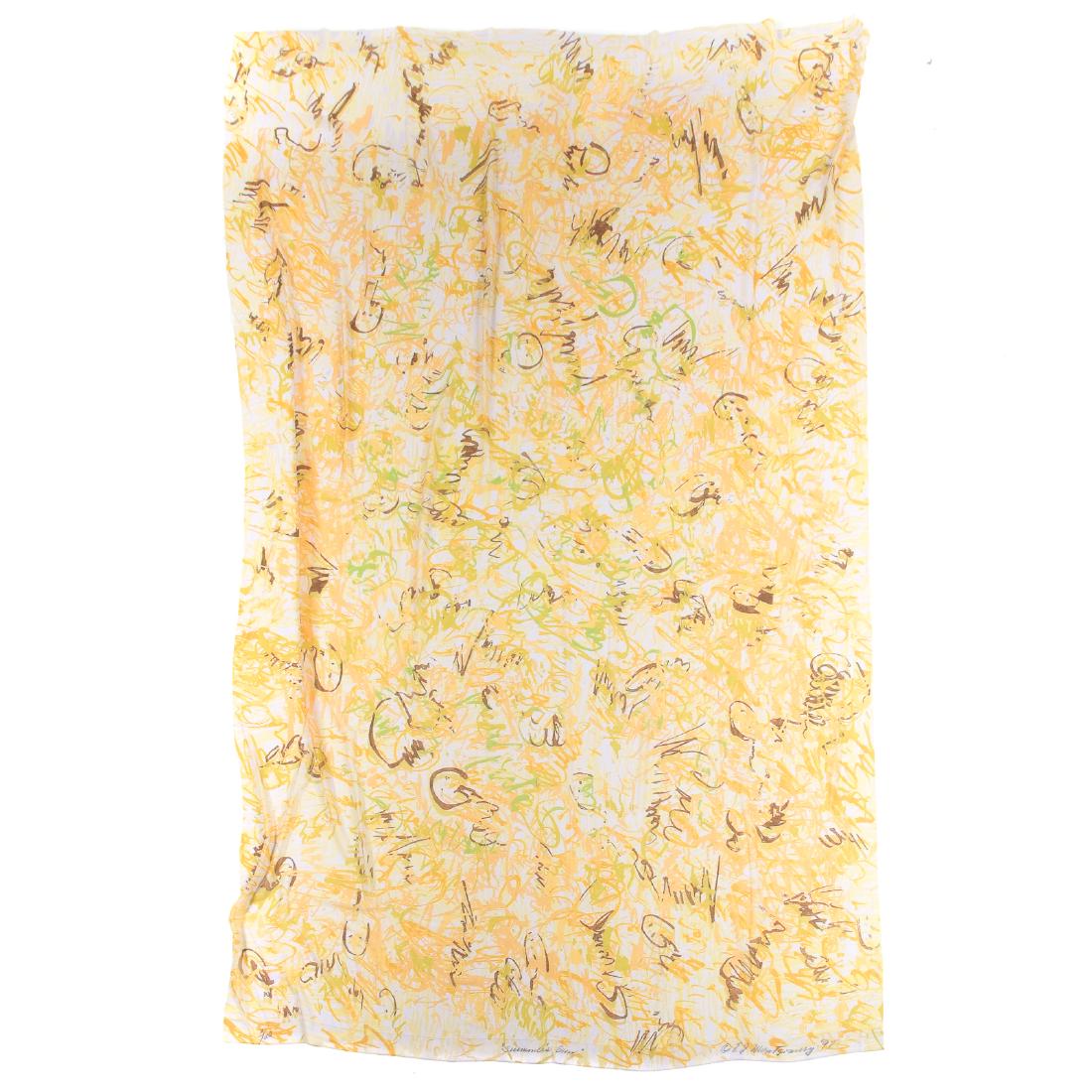 "Summer's Sun," ink dye on poly chiffon (1 of 6)