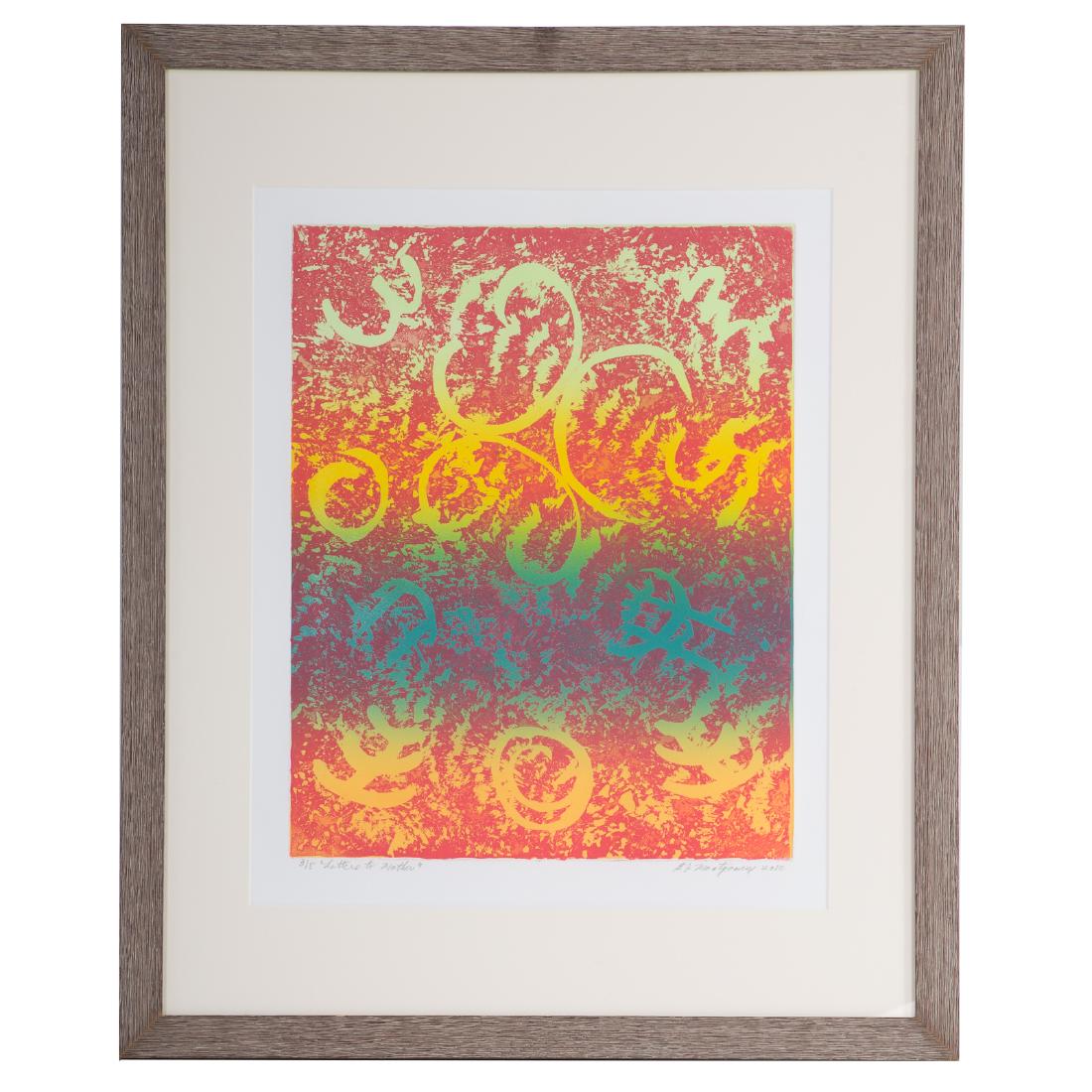 "Letters to Mother," aquatint (1 of 4)